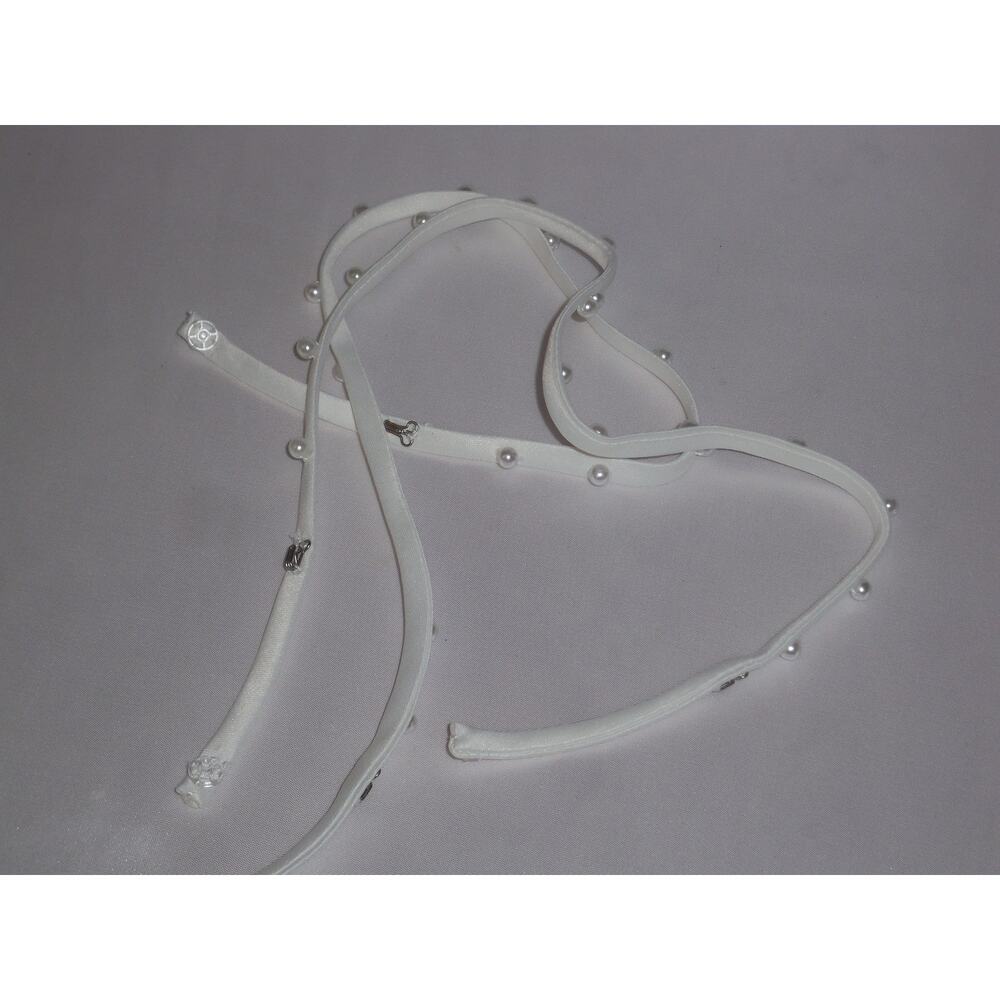 Detachable Pearl spaghetti bridal prom ivory dress shoulder dress ivory straps